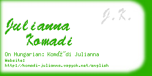 julianna komadi business card